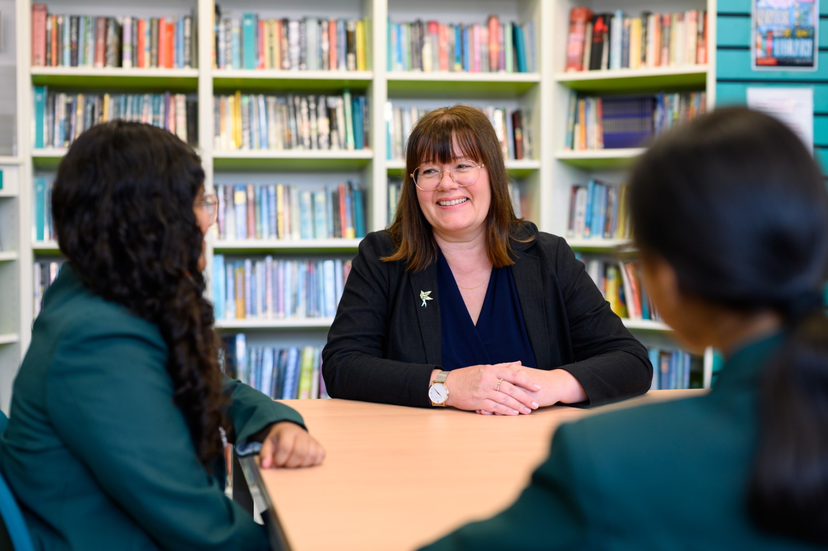 JGU in library w KS3 students.jpg