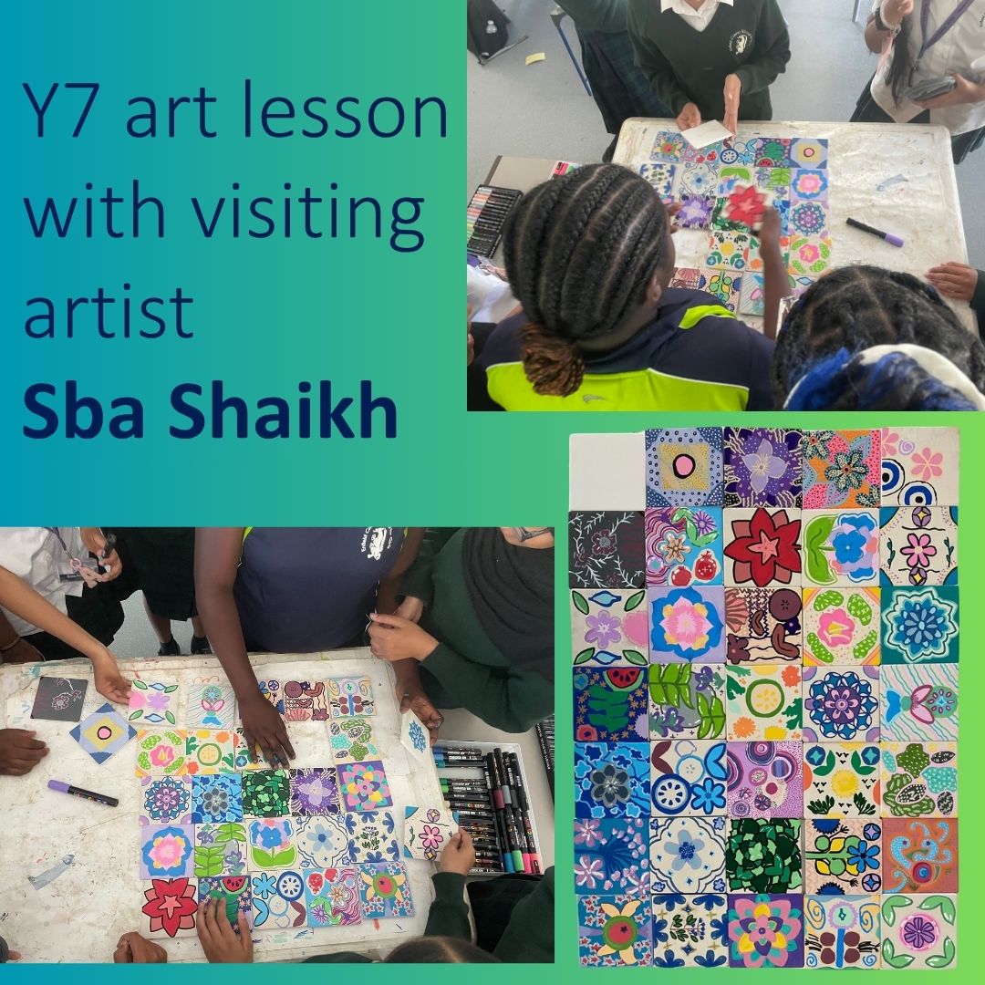 Y7s with visiting Artist