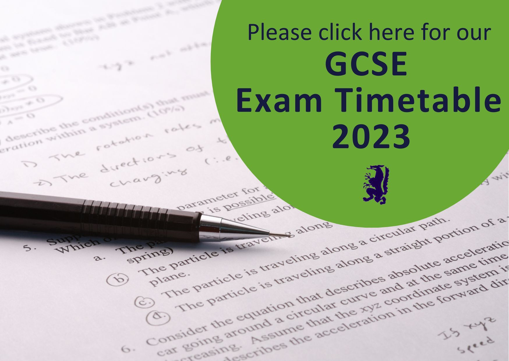 2023 gcse timetable summer image