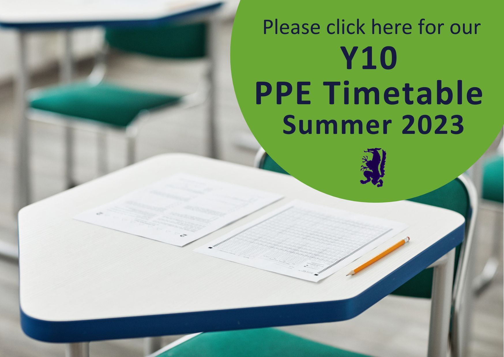 Summer y10 ppe timetable image